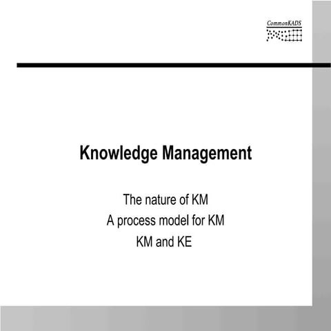 CommonKADS knowledge management