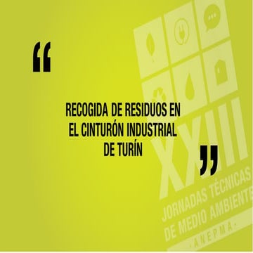 Recogida de residuos en el cinturón industrial de Turín