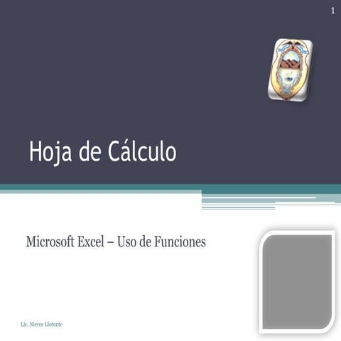 Material de Clases TP N° 2 - Planillas de cálculo - Uso de Funciones