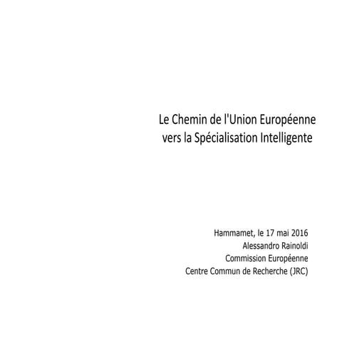 03 - Le Chemin de l’Union Européenne vers la Spécialisation Intelligente