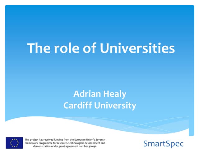 03 - Le Rôle des Universités / The Role of Universities