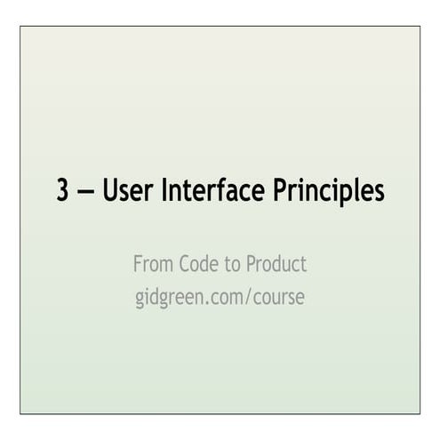 User Interface Principles | PPT