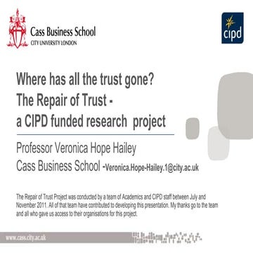 Professor Veronica Hope Hailey - PPMA National Public Service Debate at CIPD ...