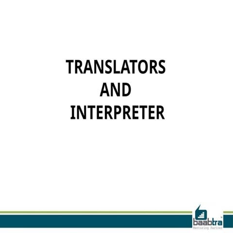 Comprehensive Overview of Translators: Assemblers, Compilers, and ...
