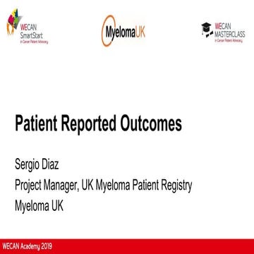 0306 1 Sergio Diaz - Patient Reported Outcomes