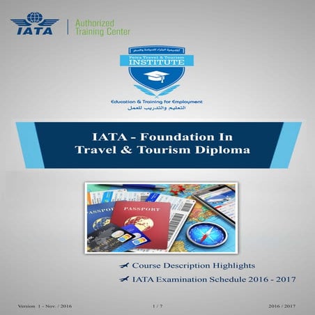 IATA - Foundation In Travel & Tourism Diploma