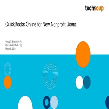 Webinar -  QuickBooks Online for New Nonprofit Users - 2018-3-8