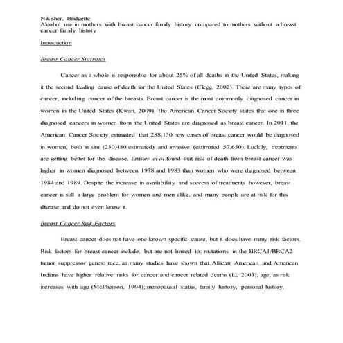 Nikisher Breast Cancer