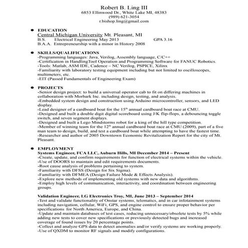Ling resume