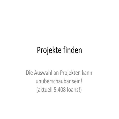 030 KIVA Projekte finden
