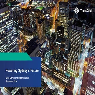 Powering Sydney's Future - end of year briefing 