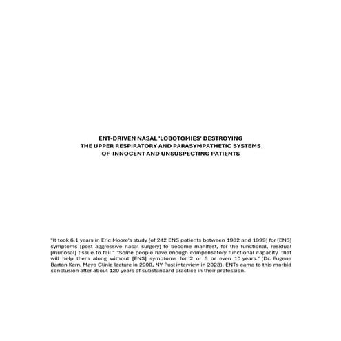 03/12/25 Empty Nose Syndrome (ENS) victims