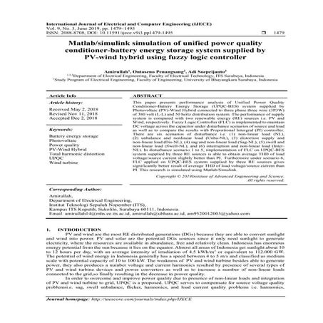 Matlab/simulink simulation of unified power quality conditioner-battery energ...