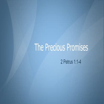 RK - 2015-03-14 The Precious Promises