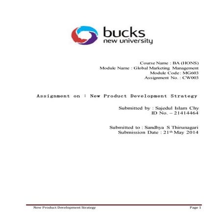 New Product Development Strategy