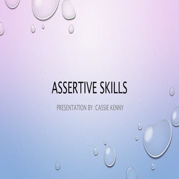 ASSERTIVE SKILLS