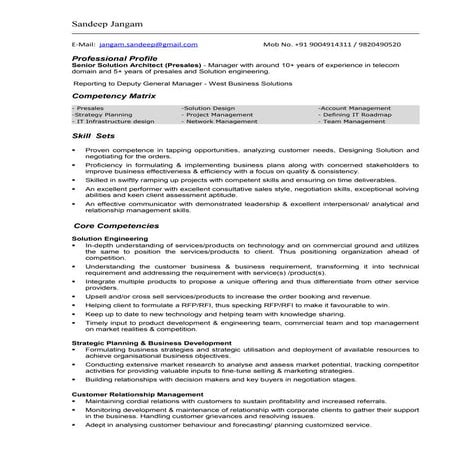 Sandeep Jangam - Solution Architect