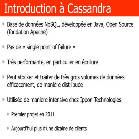 Introduction à Cassandra