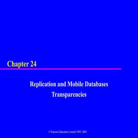 Comprehensive Overview of Database Replication and Mobile Databases | PPT