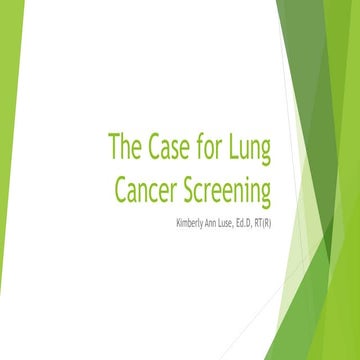 Screening and Early Intervention as the Keys to Success in Lung Cancer ...