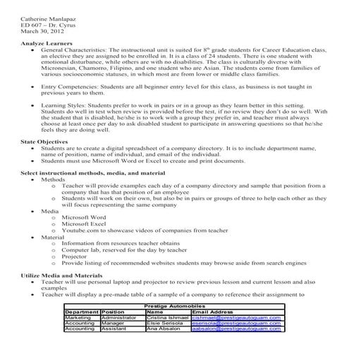 Assignment #1 Assure _ Company Directory