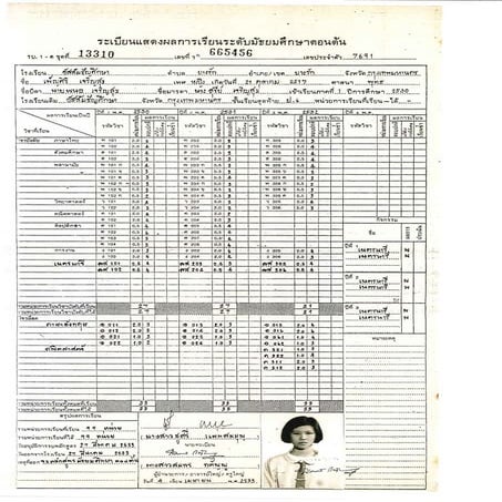 Assumption Suksa Primary School Transcript