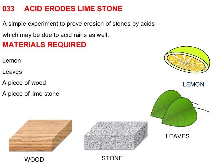 033 acid erodes limestone