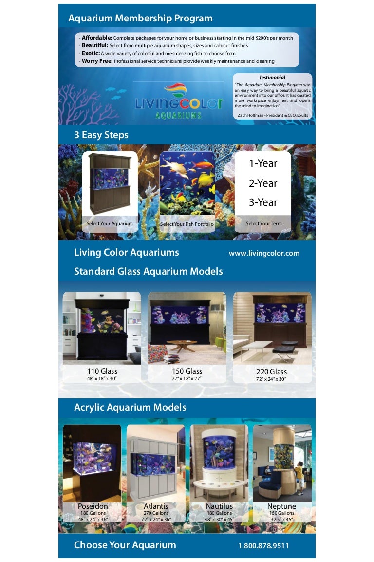 Aquarium Membership Program Email Brochure