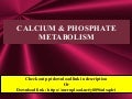 Calcium and phosphate metabolism
