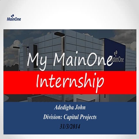 End of Internship presentation by John