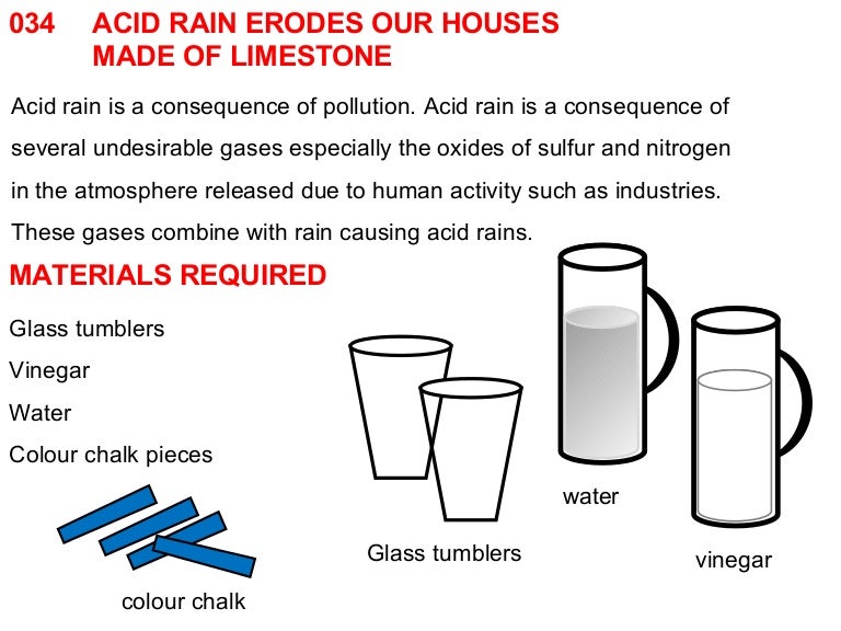 034 acid rain erodes houses made of limestone