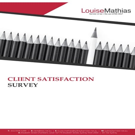 Louise Mathias client satisfaction survey