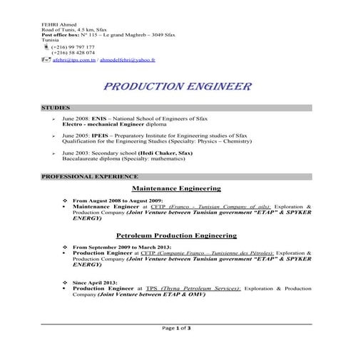 Ahmed FEHRI_CV_2015