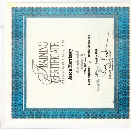 Optalign Certificate | PDF