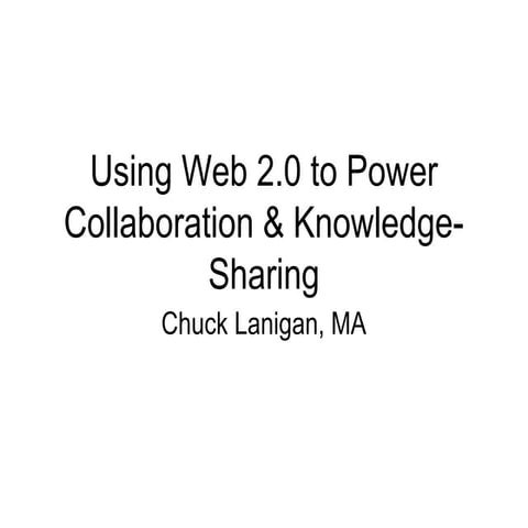 Lanigan STC Using Web 2.0 to Power Collaboration