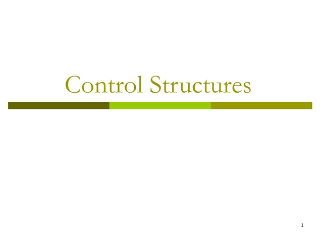 03a   control structures