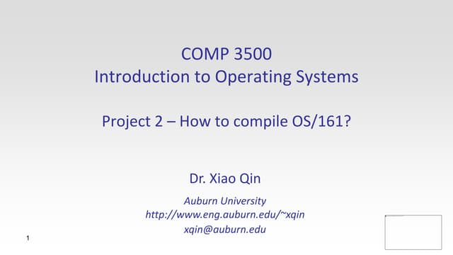 Project 2 - how to compile os161?