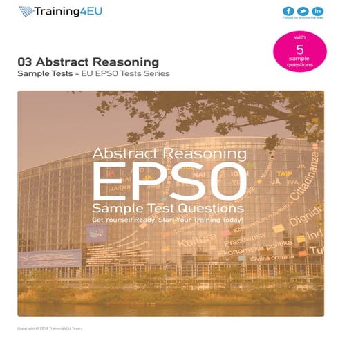 Abstract Reasoning Sample Tests EU EPSO | PDF