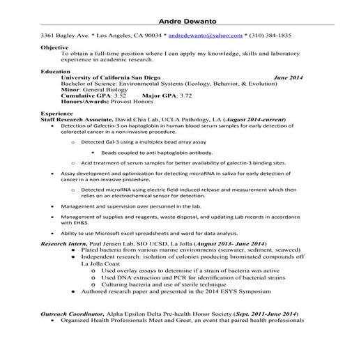 Andre Dewanto Resume