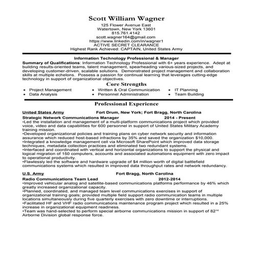 Scott Wagner's Professional Portfolio