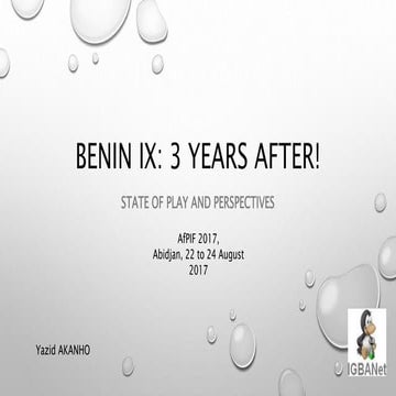 Benin IX: 3 Years After!