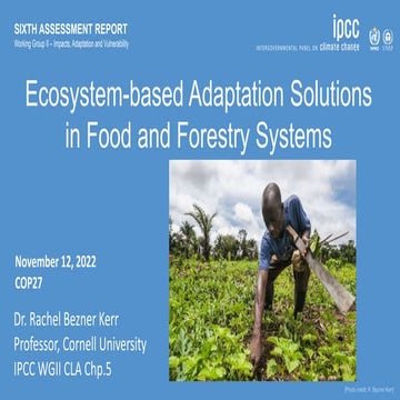 Adaptation options for terrestrial and freshwater ecosystems | PPTX
