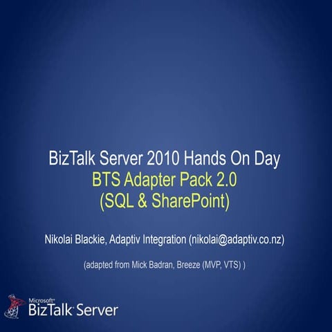 03 Biz Talk 2010 Hands On Day  Adapter Pack