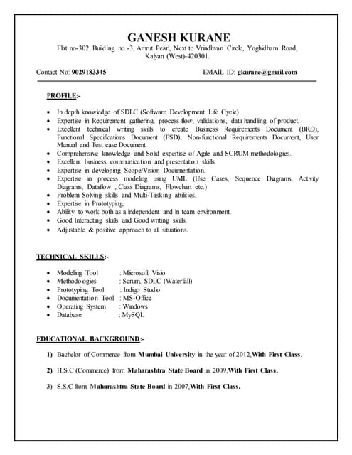 Business System Analyst Responsabilites Pptx