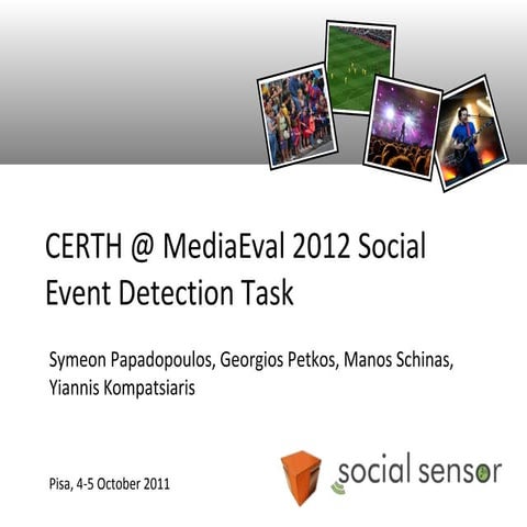 CERTH @ MediaEval 2012 Social Event Detection Task