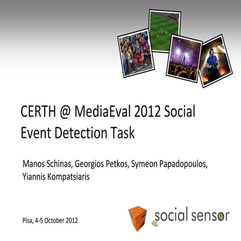 CERTH @ MediaEval 2012 Social Event Detection Task