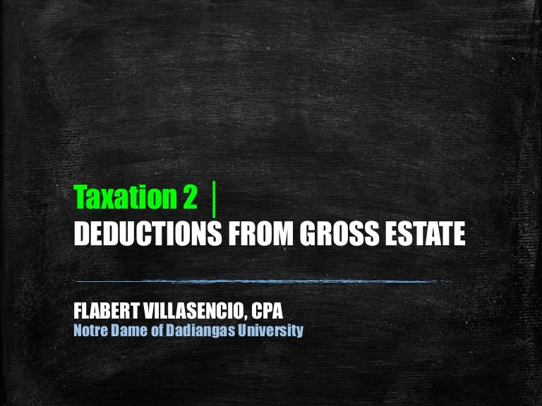 03 chapter 4 deductions from gross estate part 01