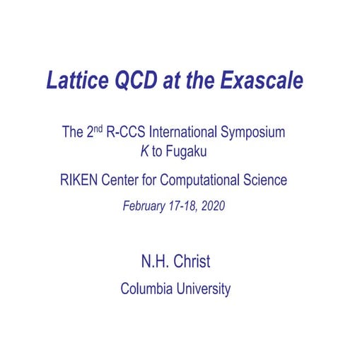 03 Lattice QCD at the Exascale | PDF
