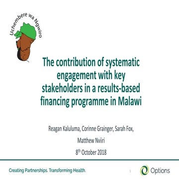The contribution of systematic engagement with key stakeholders in a results-...