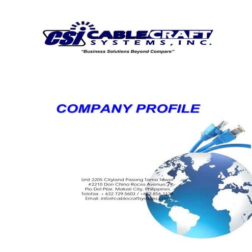 New CSI Company Profile 2014